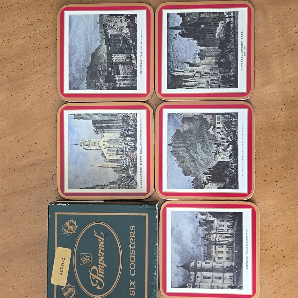 Vintage Pimpernel Edinburgh scene Coasters